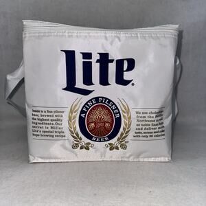 EUC Vintage Miller Lite Soft 12 Pack Beer Cooler Insulated Shoulder Strap